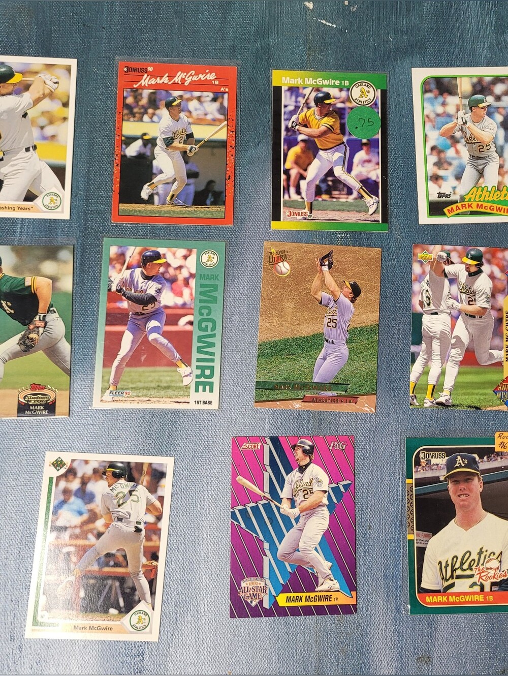 Mark McGuire Baseball Trading Card Lot